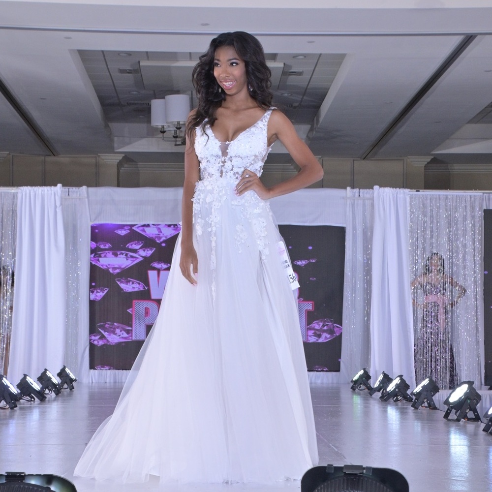 Elegant White Lace Gown